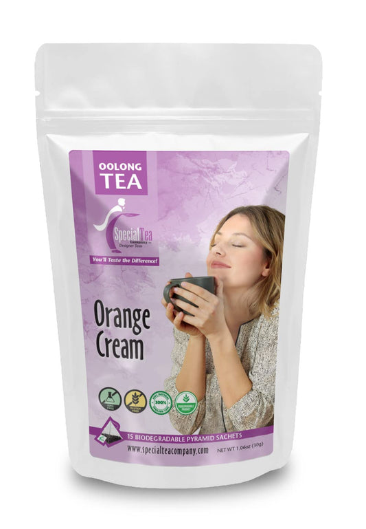 Special Tea Orange Cream Oolong Tea Pyramid 15 Sachets