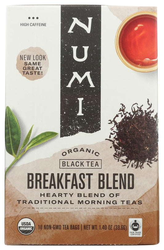Organic Teas and Teasans, 1.4oz, Breakfast Blend, 18/Box