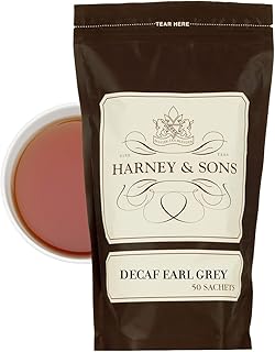 Harney & Sons Fine Teas All Natural Decaf Earl Grey 50 Count Sachets
