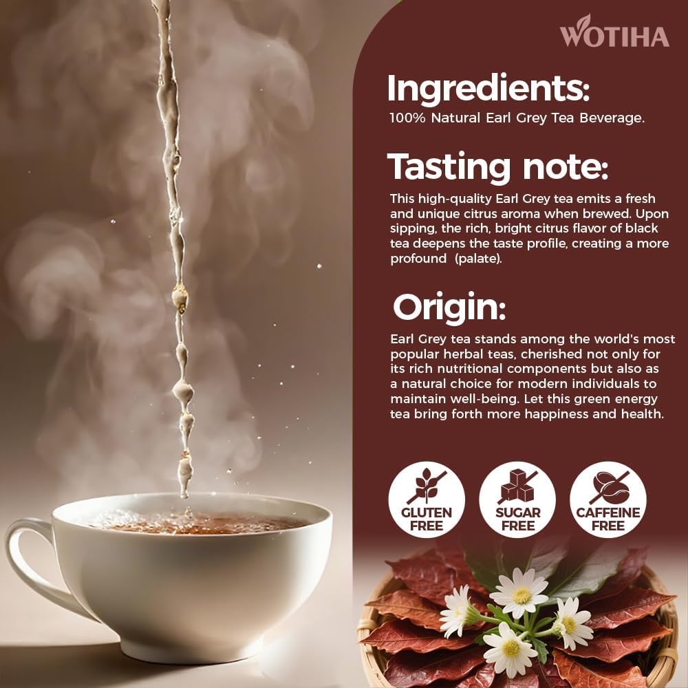 Natural earl grey Black tea 200g. 100 tea bags 100% natural earl grey tea loose leaf Tea.Additive-Free• Sugar-Free • Vegan
