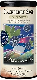 The Republic of Tea - Blackberry Sage Black Tea | 50 Tea Bags, Gourmet Black Tea