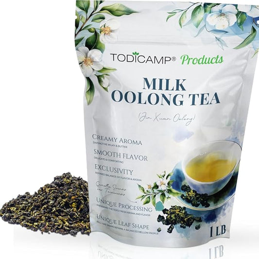 Milk Oolong Tea Loose Leaf – Premium Chinese Oolong Tea 1 lb | Double Milky Aroma & Smooth Taste | Bulk Loose Leaf Tea Tin | Afternoon & Asian Tea