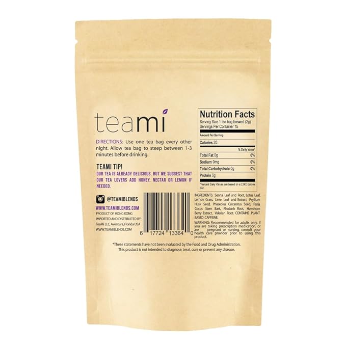Teami® Herbal Tea | All Natural tea for Men & Women | 30 Day Supply, 15 Tea Bags (Lemon)