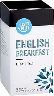 Amazon Brand - Happy Belly English Breakfast Tea Bags, 20 Count (Pack of 1)