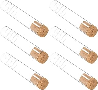 6pcs Glass Tube Tea Infuser Set with Filter and Cork Stopper Glass Tea Strainers for Loose Leaf Brewing