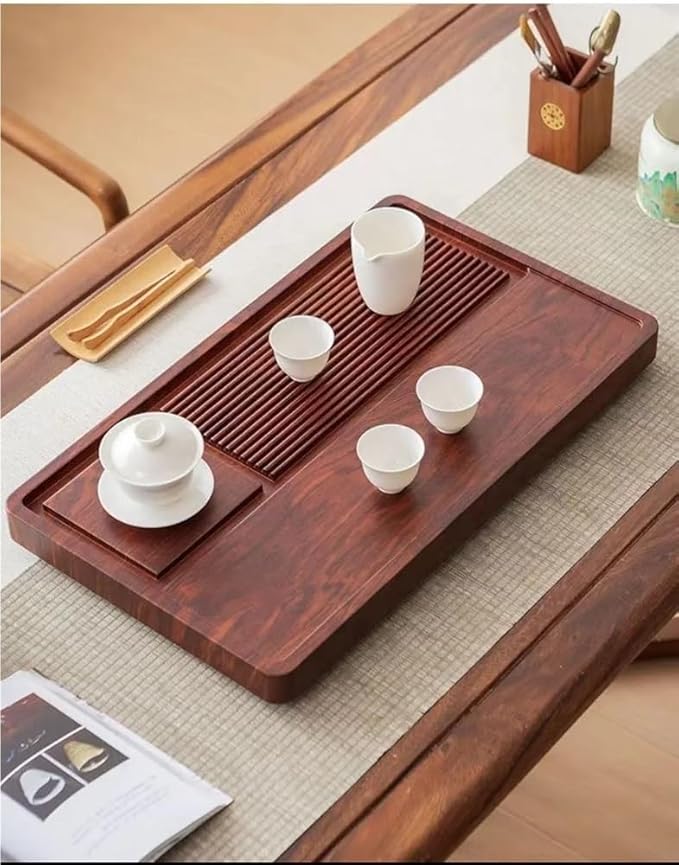 Bamboo Tea Tray for Gongfu Tea Ceremony, Chinese Gongfu Tea Serving Tray, Handmade Serving Tray with