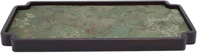 SUNGOOYUE Chinese Style Wooden Gongfu Tea Tray, Multifunctional Serving Tray for Tea Lovers and Home Decoration
