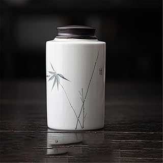 Large Anti-Moisture Ceramic Tea Canister with Seal for Tea Leaves-style4