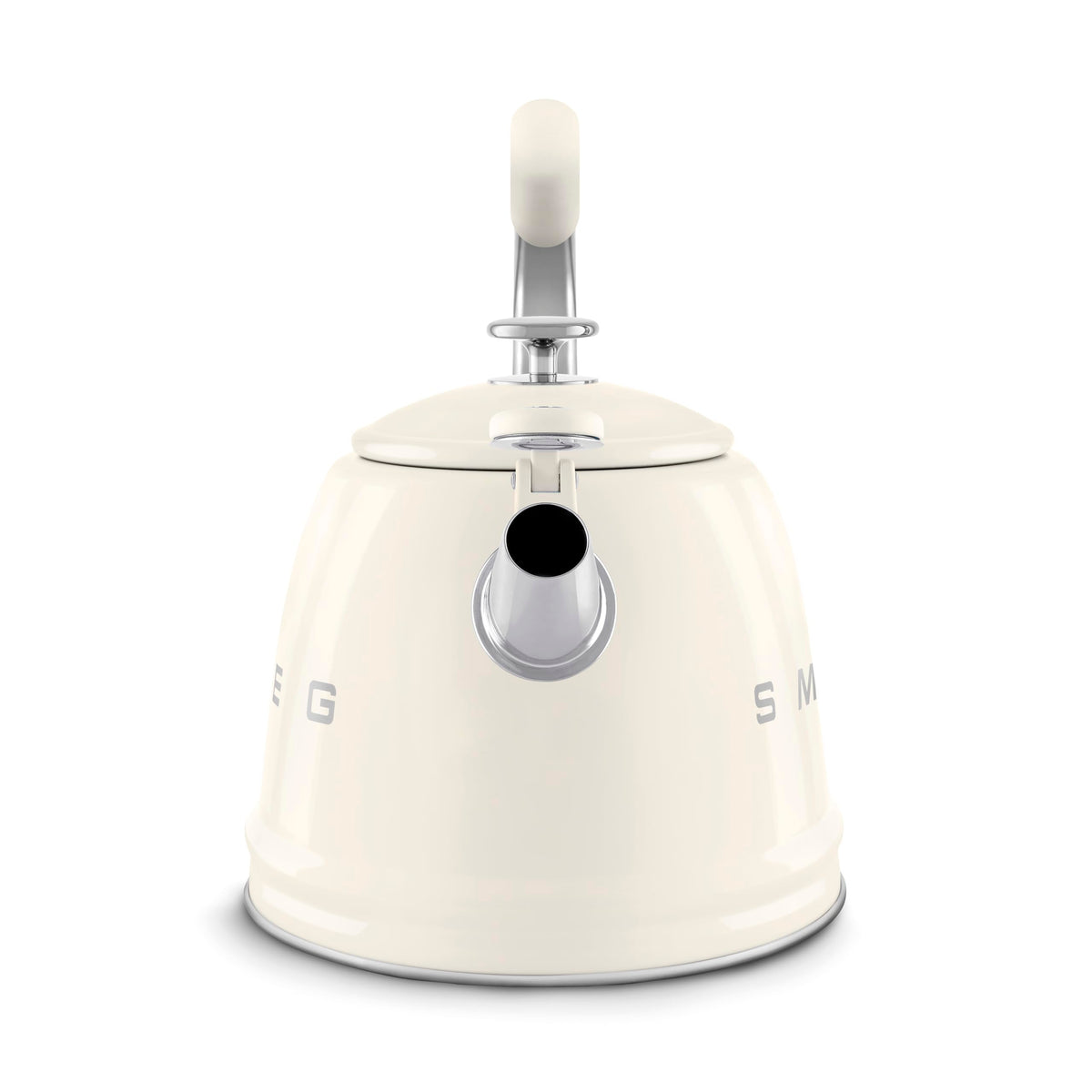 SMEG Stovetop Whistling Kettle – 50s Retro Style, 2.3 Liter (10 Cup / 2.4 Quart) Stainless Steel Tea Kettle with Iconic