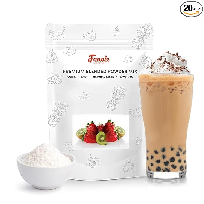Fanale Premium Non-Dairy Creamer Bubble Tea Flavoring Powder, Perfect for Baking, Smoothies, Desserts and Drinks