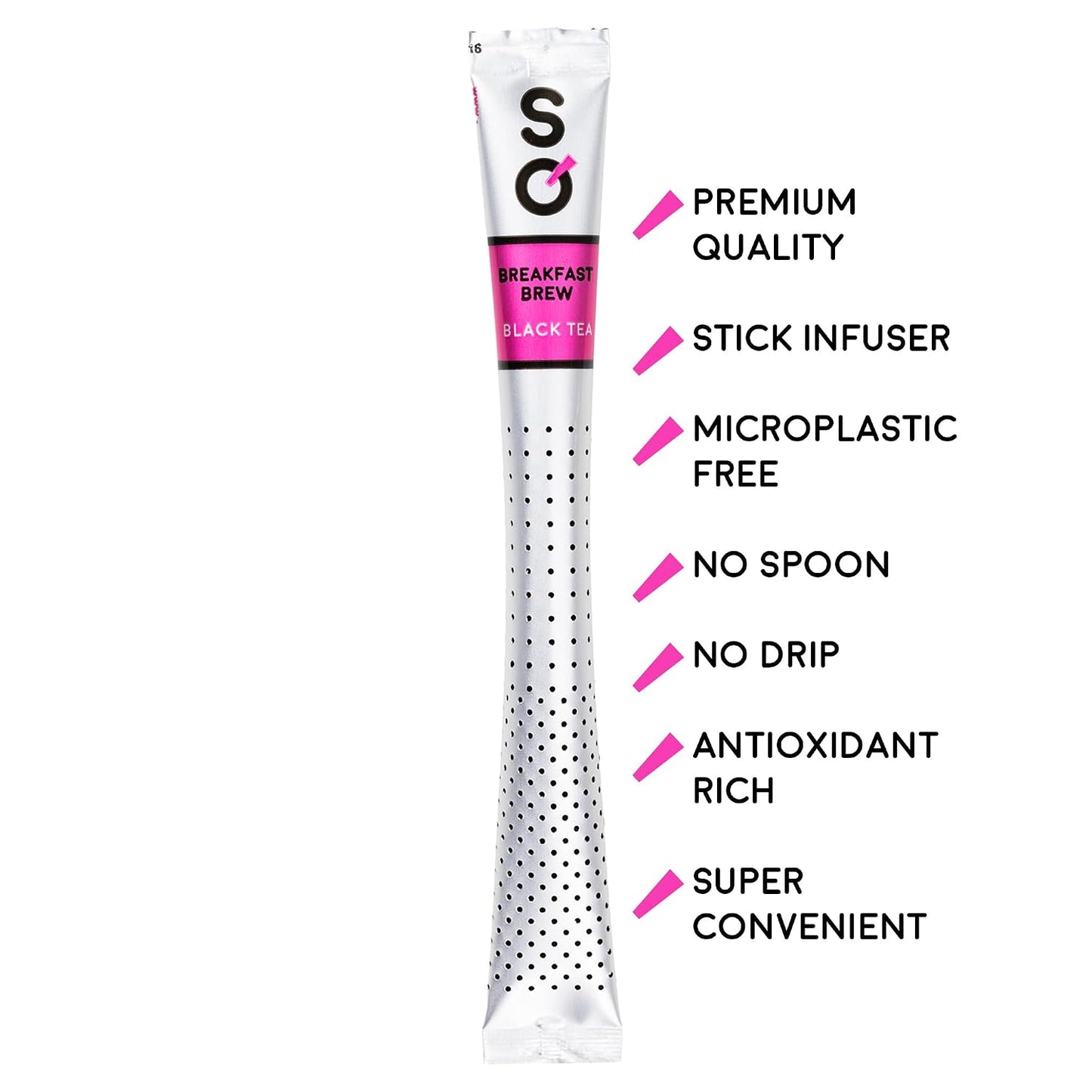 Sticksology Breakfast Brew Tea Sticks – Black Tea Infuser Sticks, Mess-Free Tea Stirrers, Rich Malty Flavor, High Caffeine, 15 Pack