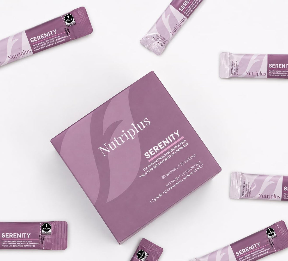 Farmasi Nutriplus Serenity Raspberry Herbal Tea, 0.06oz x 30 Servings