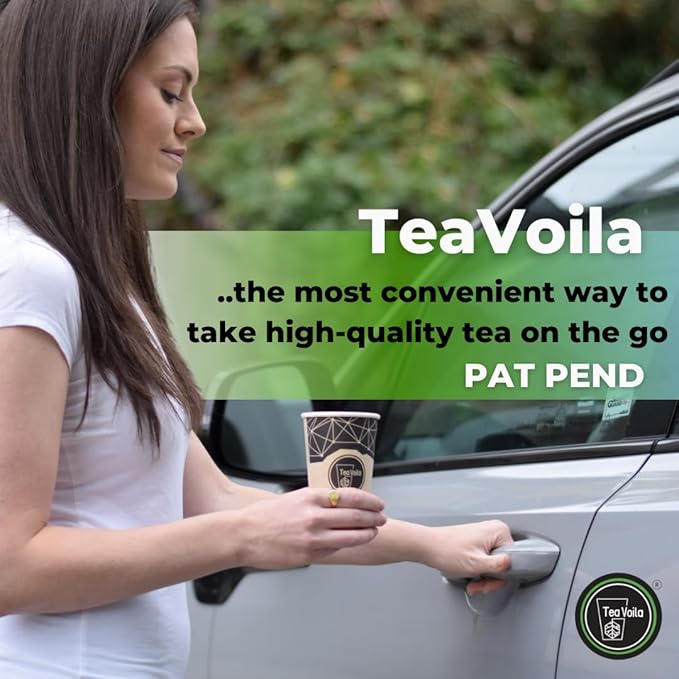 TeaVoila Oolong Tea - Loose Tea Leaves - Built-in Infuser in Biodegradable, Individually Sealed Cups - Up to 3 Refills per Cup - Finest Tea Leaves - USDA Organic - 12oz, 6 Count