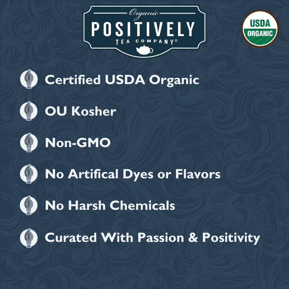 Organic Positively Tea Company Positively Tea, Organic Ceylon Black Tea, Loose Leaf, 16 Ounce