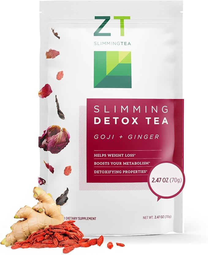 Dr. Zisman ZT Slimming - Goji-Ginger Herbal Tea Blend - Tea with Goji Berries & Ginger Root for a Refreshing Flavor - 30 Day Wellness Blend (30 Servings)