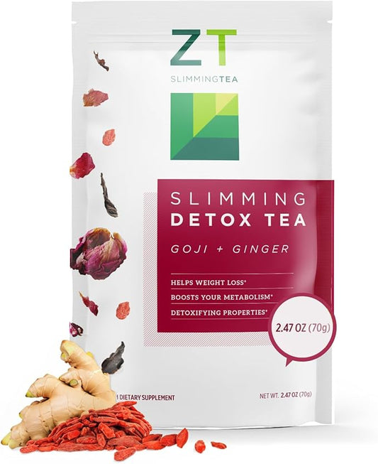 Dr. Zisman ZT Slimming - Goji-Ginger Herbal Tea Blend - Tea with Goji Berries & Ginger Root for a Refreshing Flavor - 30 Day Wellness Blend (30 Servings)