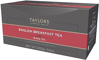 Taylors of Harrogate English Breakfast, Black Tea Individually Wrapped Bags, 100 Count (Pack of 1), Rich, Bright & Malty, Caffeinated, Enjoy Hot or Iced, 100 Teabags