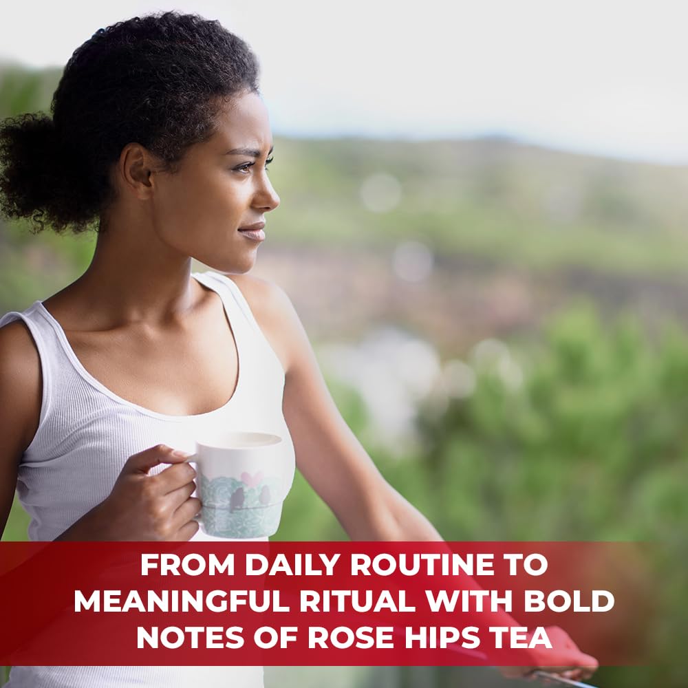 100 Bags Rosehips Tea Dried Rose Hips Crushed (Rosa Canina) - 100 Count 1.5 g Tea Bags Rosehip Berries