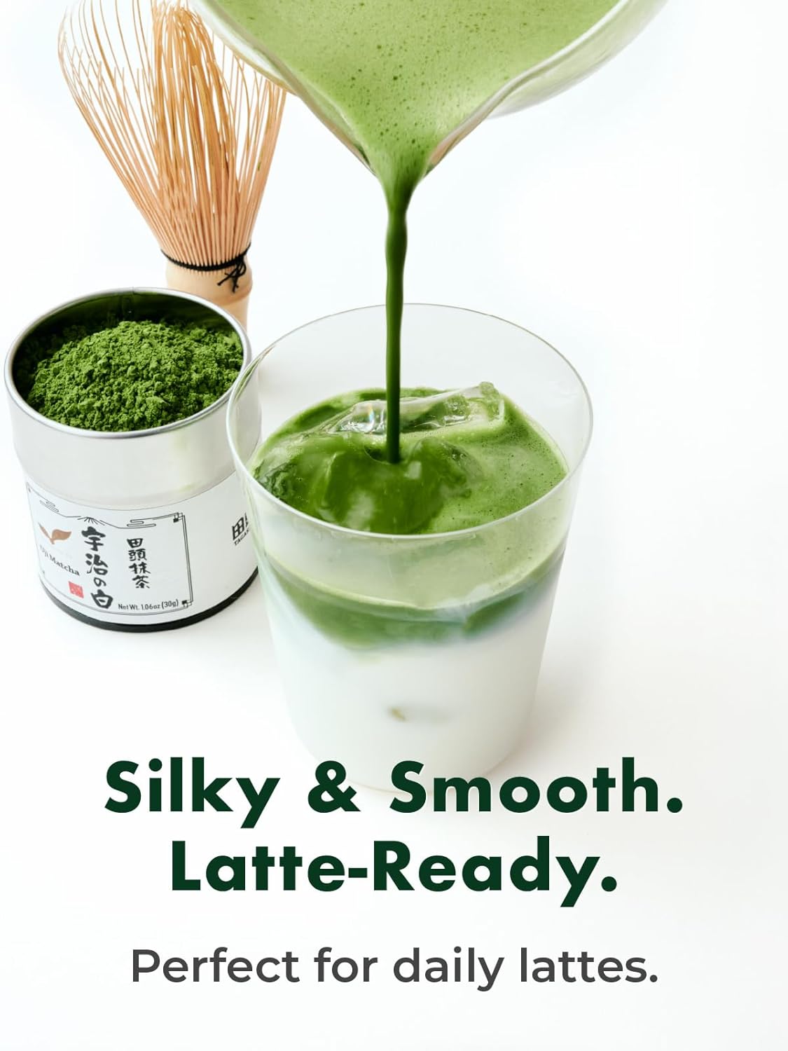 TAGASHIRA CHAHO "Uji no Shiro" Uji Matcha Green Tea Powder (30g/1.06oz) - First Harvest, Stone Milled, Authentic Ceremonial Grade, 100% Product of Japan