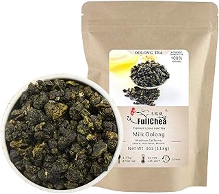 FullChea Milk Oolong Tea - Loose Leaf - Taiwan High Mountain Jin Xuan - Naturally Milky & Silky - 4oz / 113g