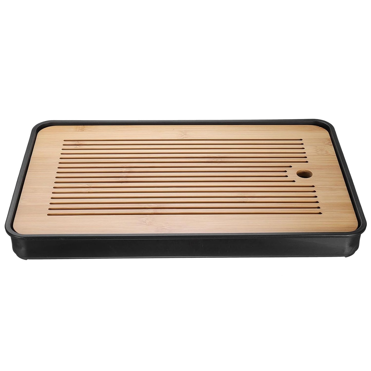 Harfington Bamboo Chinese Gong Fu Tea Tray 14.2" Classic Tea Tray Bamboo Tea Table Furniture Vintage Tea with Water Storage Box for Drinking Tea