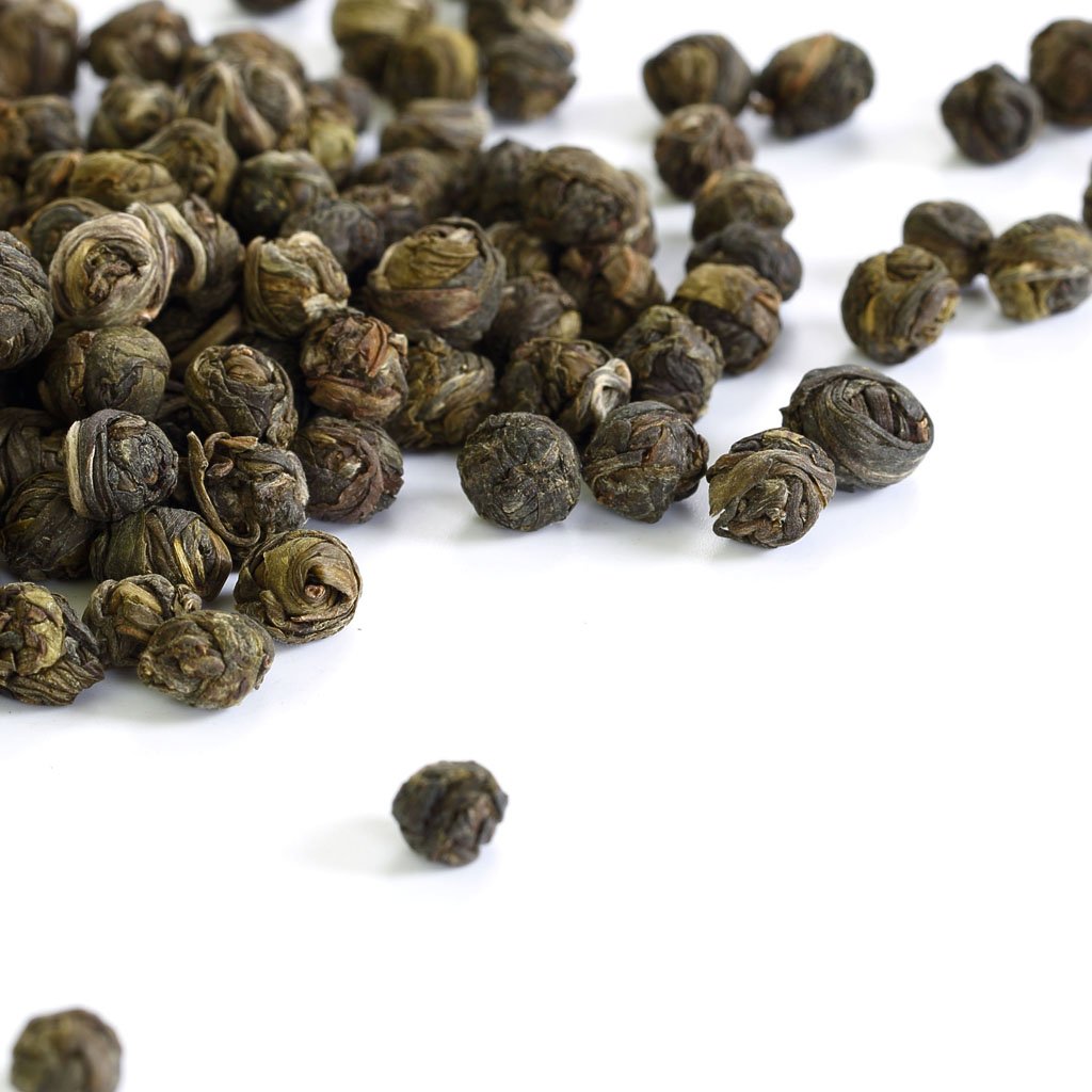 GOARTEA - Jasmine Dragon Pearls - 10pcs 8g Premium Grade - Jasmine Pearl Green Tea - Chinese Green Tea Loose Leaf