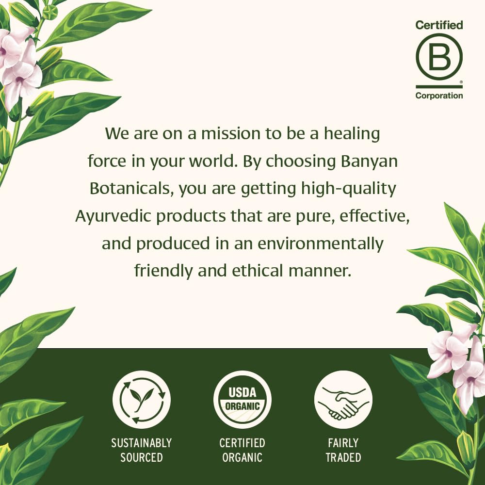 Banyan Botanicals Joyful Heart CCF Tea – Loose Leaf Organic Herbal Tea – Uplifting and Aromatic CCF Tea with Hibiscus, Tulsi, and Rose – 1.8 oz. – Non-GMO Sustainably Sourced Herbal Loose Leaf Tea
