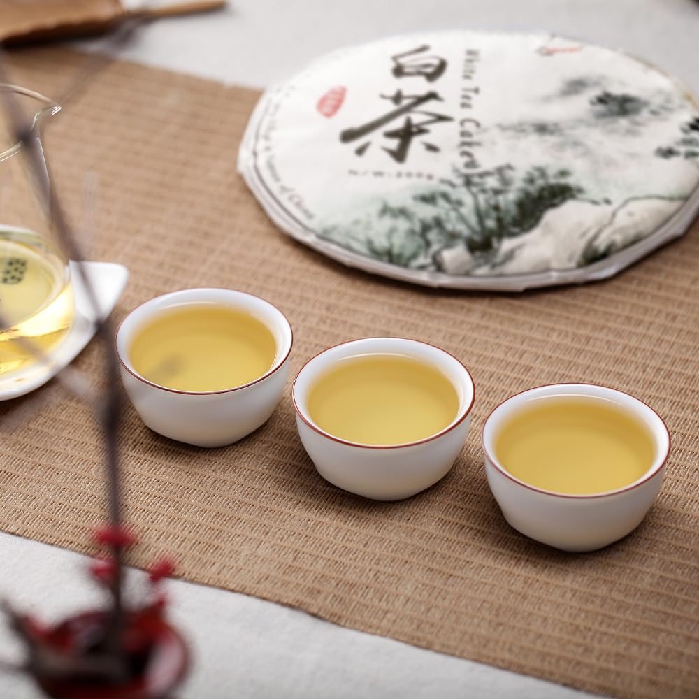 SANRAN White Tea Cake, Aged Shoumei White Tea, 2022yr, Yunnan Shou Mei Bai Cha, 7.05oz