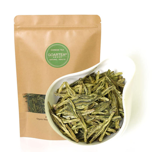GOARTEA - Dragon Well Longjing Green Tea - 250g / 8.8oz Premium Grade - West Lake Dragonwell Green Tea - Loose Leaf Chinese Spring Xihu Long Jing