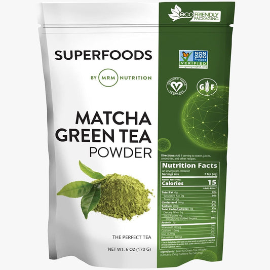 MRM Nutrition Superfoods Matcha Green Tea Powder - Grown In Japan, Superfood Powder for Matcha Lattes, Smoothies & Baking -Vegan