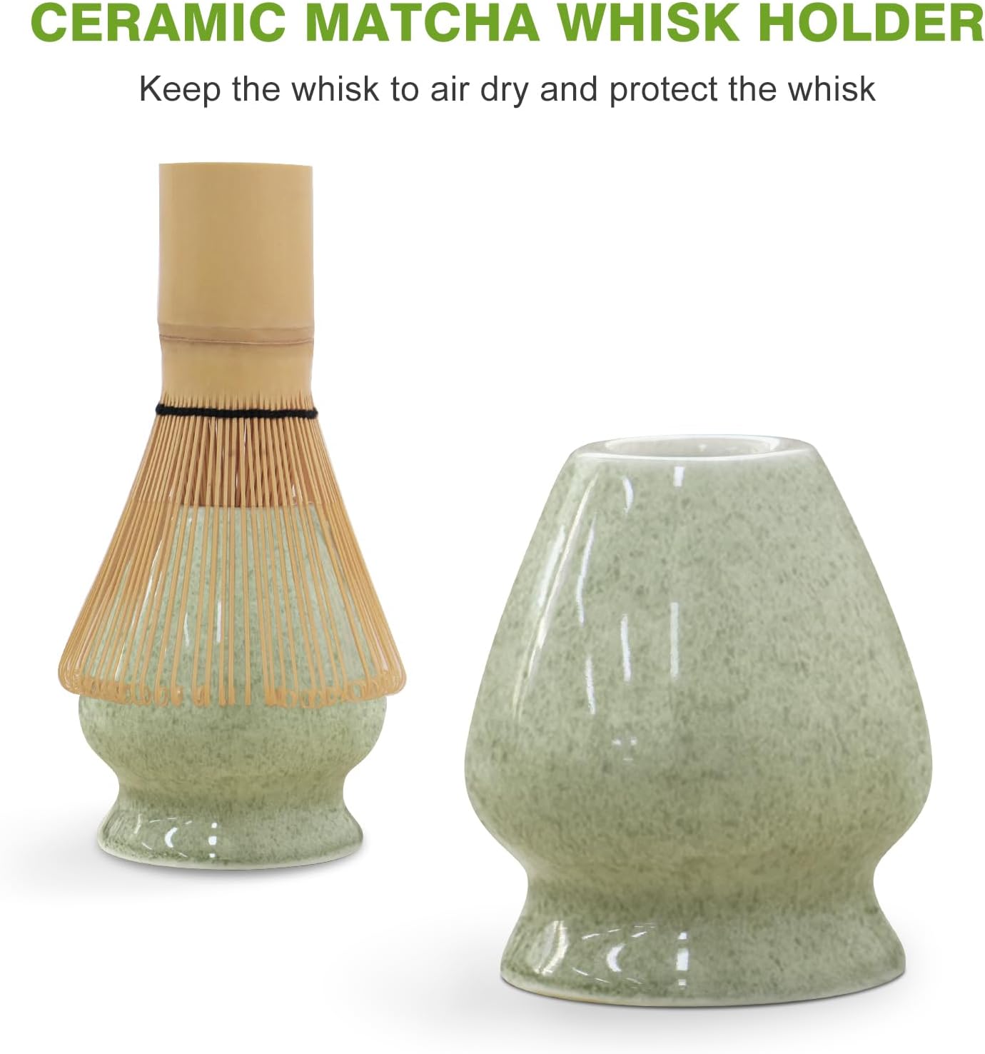 Matcha Whisk Set - Premium Complete Ceremonial Grade Matcha Set with Bamboo Whisk, Matcha Bowl with Spout, Scoop, Sifter &amp; Holder - Authentic Japanese Tea Kit for Traditional Tea Preparation
