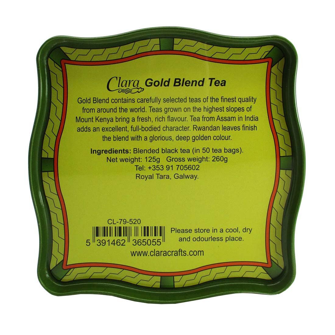 Irish Breakfast Tea - Celtic Peacock Irish Weave Designed Tin, 1pack, 50 count