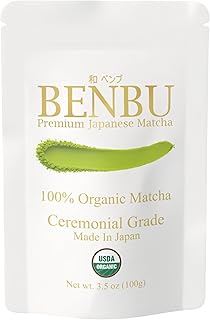 BENBU Matcha Powder - USDA Organic Ceremonial Grade, First Harvest, Stone-Milled in Japan, Authentic Japanese Green Tea, No Additives, 3.5 oz (100g) Pouch