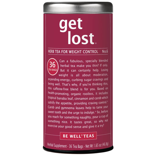 The Republic of Tea - Flavorful Weight Control Herbal Tea, Get Lost Number 6 Weight Control Herb Tea, No Caffeine, 1.65 Ounces, 36 Tea Bags