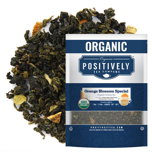 Organic Positively Tea Company, Orange Blossom Special, Oolong Tea, Loose Leaf, 16 Ounce