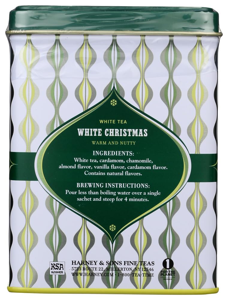 Harney & Sons White Tea, White Christmas, 20 Sachets