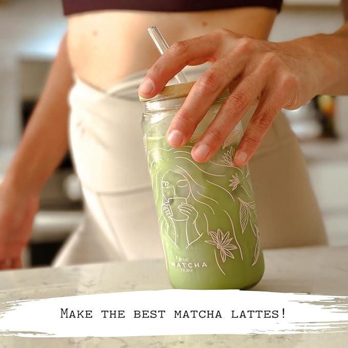 The Matcha Tribe Organic Ceremonial Matcha Green Tea Powder for Lattes. Authentic Japanese First Harvest from both Uji, Kakoshima and Shizuoka Japan. (1.06 Oz Tin - 30gr).