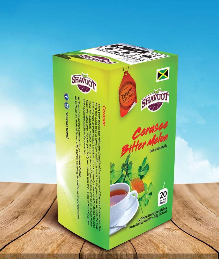 Shavuot Jamaican Cerasee Tea 20 Tea Bags (Pack of 3)