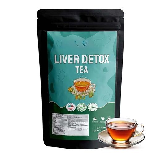 Liver Care Tea - Detox & Support for Liver Health, Caffeine-Free Herbal Blend with Dandelion, Burdock & Licorice – Cleanse & Repair, Liver Support & Toxin Flush – (18 Herbal Mixed Formula) 30 Tea Bags