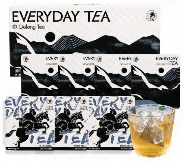 Chayan Oolong Tea Bags Pyramid Tea Bags,Authentic Roasted Chinese Oolong, Fast Hot Brew or 8-Min Cold Brew, Individually Wrapped Everyday Tea Oolong Tea Bags, 7 Count