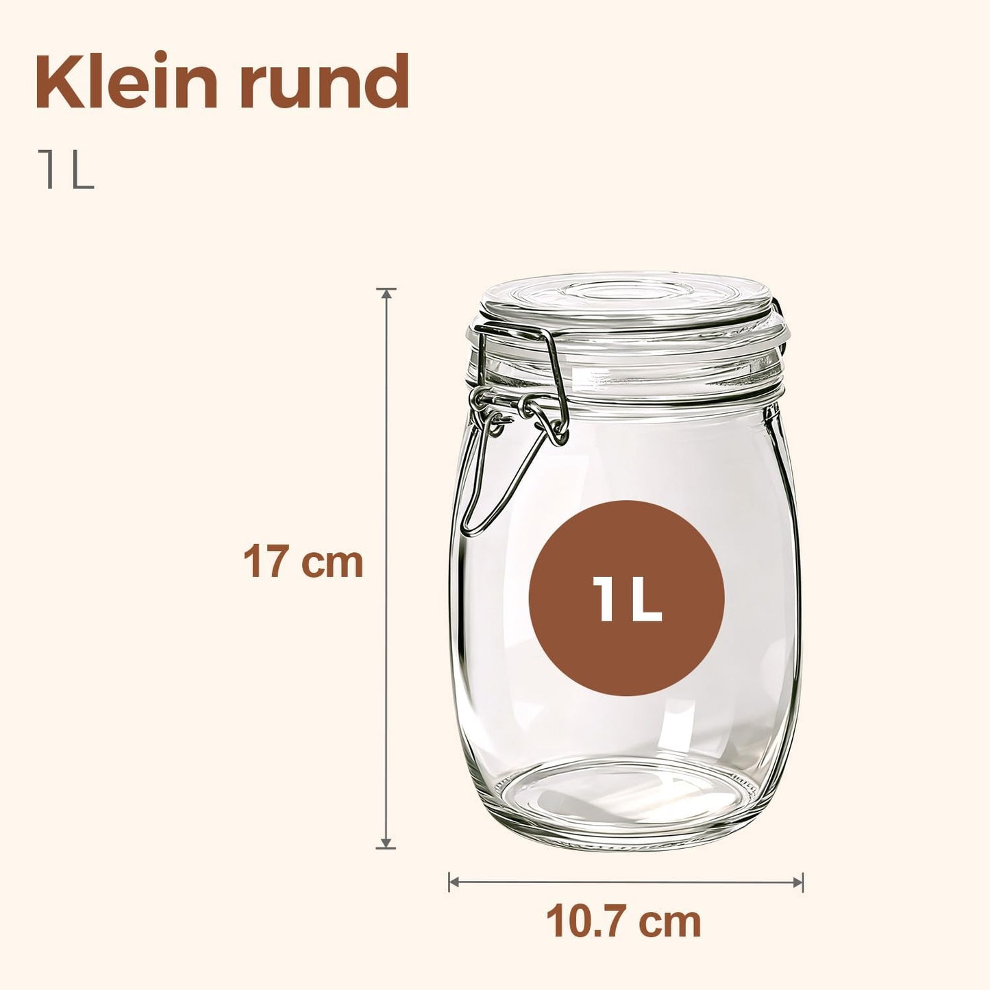 ComSaf Glass Jars with Airtight Lids 34oz 3 Pack Pantry Storage Coffee | BPA-free food-grade glass, wire clamp seal, whole-bag pantry storage, coffee &amp; tea, rice &amp; seeds, candy &amp; cookie