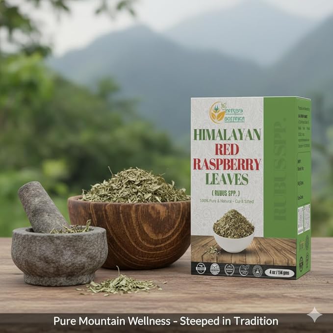 Herbs Botanica Himalayan Raspberry Leaf Premium Dried Red Raspberry Leaves for Herbal Tea