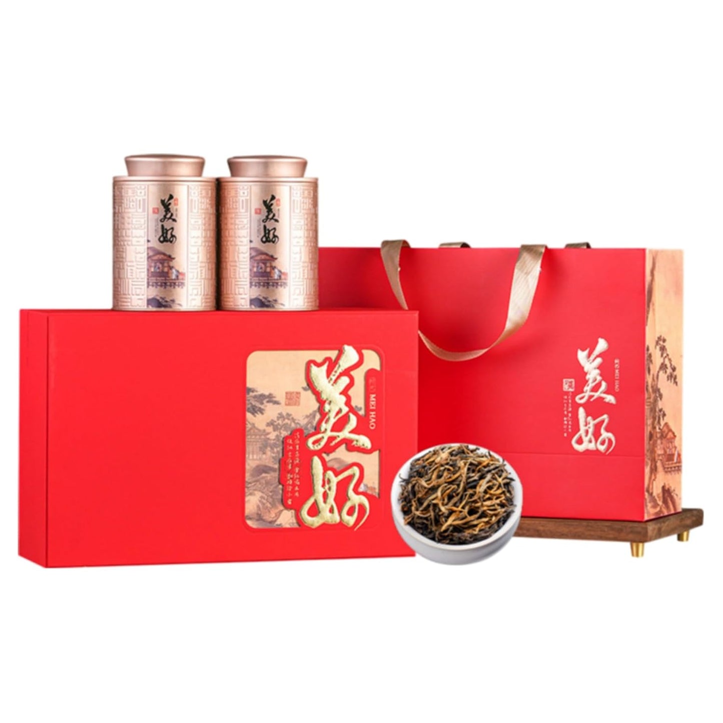 Favorites Sampler Set,Loose Leaf,Tea Variety Green,Herbal,Black 红色美好礼盒云南滇红1件共250g Favorites Sampler Set,Loose Leaf,Tea Variety Green,Herbal,Black
