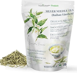 TODICAMP Premium Silver Needle Tea - 1 lb of Premium White Tea Loose Leaf