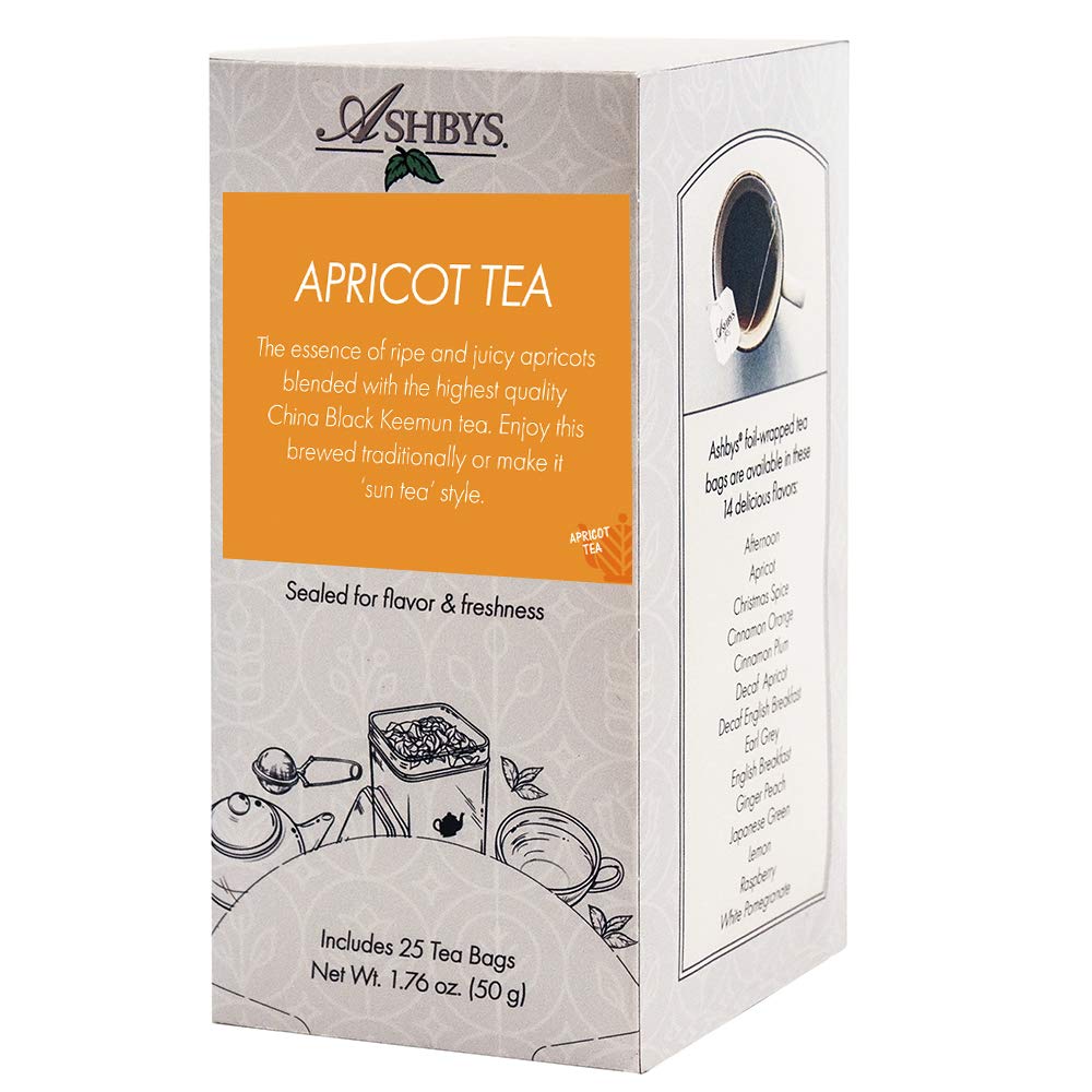 Ashbys Tea Apricot Tea Bags - 25 Count Box