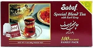 Sadaf Earl Grey Paper Tea Bags - Special Blend Earl Grey Ceylon Black Tea - Product harvested in Sri Lanka - 100 paper bags (pack of 1)