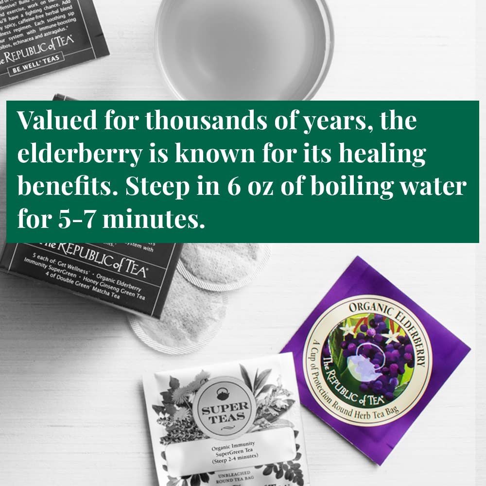 The Republic of Tea – Wellness Teas Assortment Gift (24 Individually Wrapped Tea Bags)