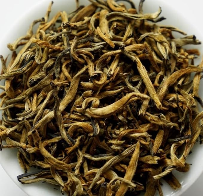 MeiMei Fine Teas - Yunnan Golden Buds Gongfu Black Tea Top Grade Dian Hong Jing Ya - Chinese Loose Leaf - Mellow Malty Floral Peach Melon Creamy (50g/1.76oz)