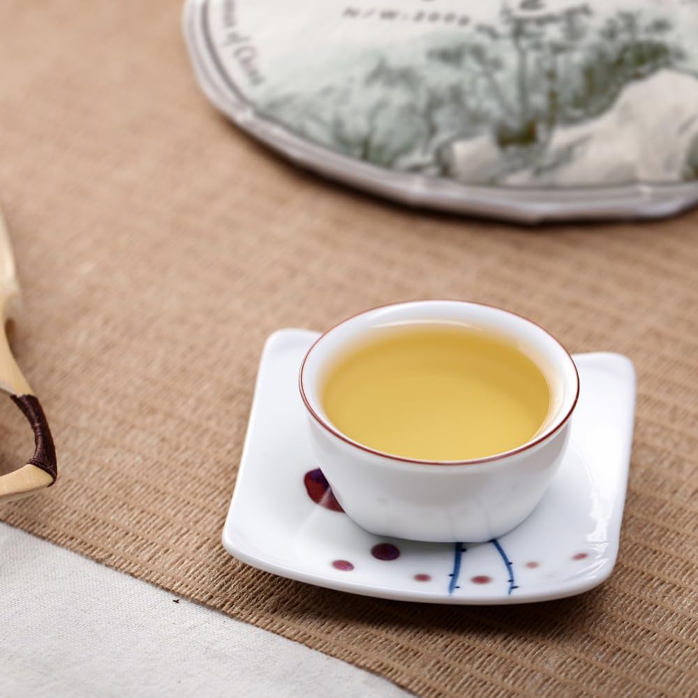 SANRAN White Tea Cake, Aged Shoumei White Tea, 2022yr, Yunnan Shou Mei Bai Cha, 7.05oz