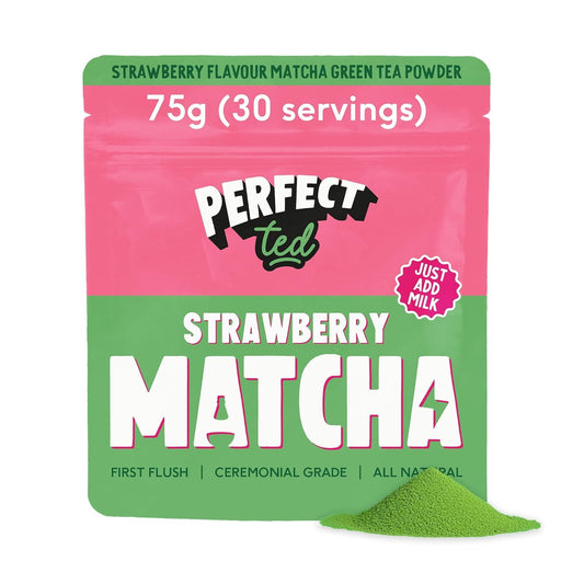 Perfect Ted Matcha, Summer Berry 75g, Ceremonial Grade Matcha Latte Powder, Japanese Matcha Tea Powder, Matcha Fuel (30 Servings)